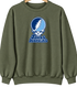 Johns Hopkins Stealie Premium Unisex Crewneck — Design: Johns Hopkins University — Military Green