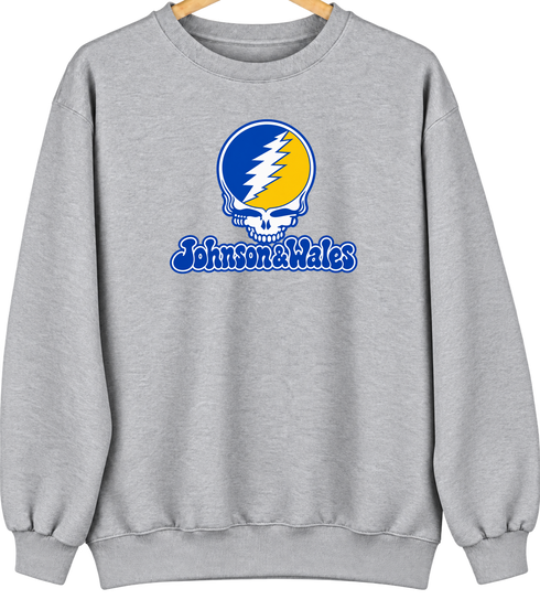Johnson & Wales Stealie Premium Unisex Crewneck — Design: Johnson & Wales University — Sport Grey