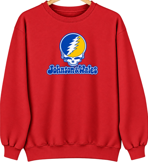Johnson & Wales Stealie Premium Unisex Crewneck — Design: Johnson & Wales University — Red