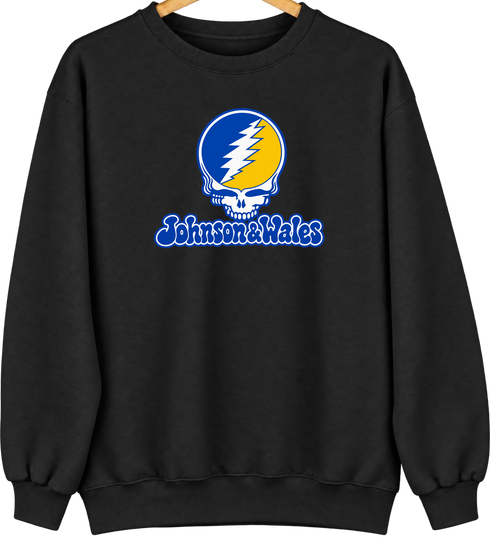 Johnson & Wales Stealie Premium Unisex Crewneck — Design: Johnson & Wales University — Black