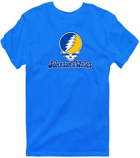 Johnson & Wales Stealie Premium Unisex T-Shirt — Design: Johnson & Wales University — Royal