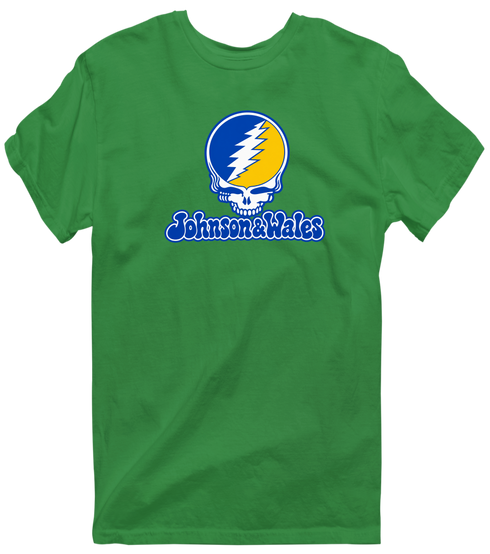 Johnson & Wales Stealie Premium Unisex T-Shirt — Design: Johnson & Wales University — Irish Green