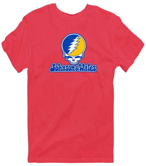 Johnson & Wales Stealie Premium Unisex T-Shirt — Design: Johnson & Wales University — Heather Red