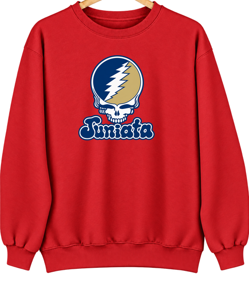 Juniata Stealie Premium Unisex Crewneck — Design: Juniata College — Red