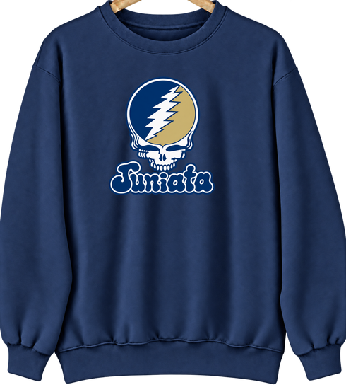 Juniata Stealie Premium Unisex Crewneck — Design: Juniata College — Navy