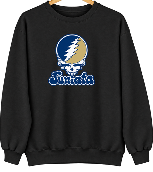 Juniata Stealie Premium Unisex Crewneck — Design: Juniata College — Black