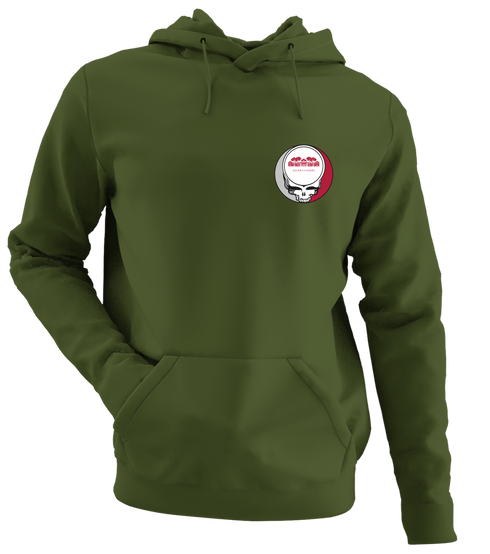 Swarthmore - Premium Grateful Dead Left Chest Hoodie - Military Green - 7