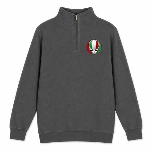 Italy FIFA World Cup - Premium Grateful Dead Quarter-Zip Pullover - Charcoal - 5