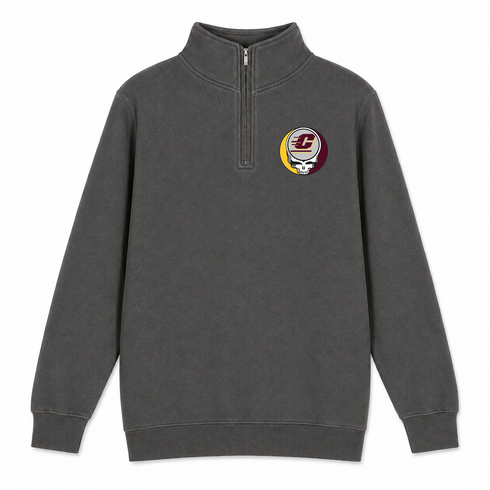 Central Michigan - Premium Grateful Dead Quarter-Zip Pullover - Charcoal - 5