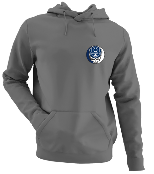 Indianapolis Football - Premium Grateful Dead Left Chest Hoodie - Charcoal - 8