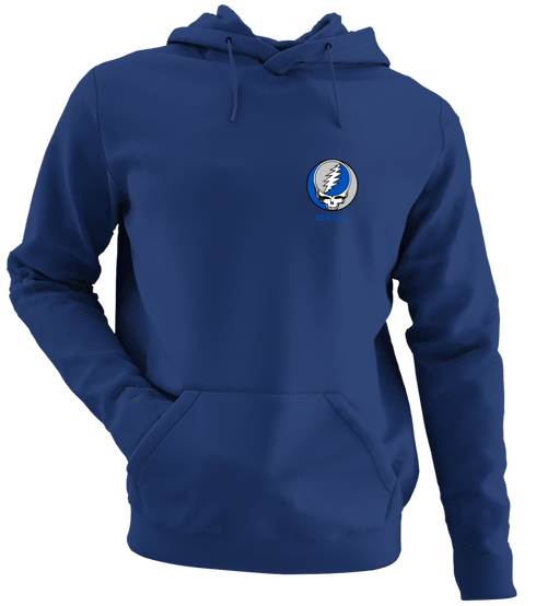 University of Kansas - Premium Grateful Dead Left Chest Hoodie - Navy - 2