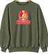 Kansas City Helmet Stealie Premium Unisex Crewneck — Kansas City Chiefs — Military Green