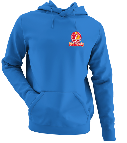 Kansas City Helmet Stealie Premium Unisex Hoodie — Kansas City Chiefs — Heather Royal