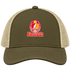 Kansas City Helmet Stealie Premium Unisex Trucker Cap — Kansas City Chiefs — Moss/Khaki