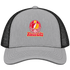 Kansas City Helmet Stealie Premium Unisex Trucker Cap — Kansas City Chiefs — Heather Grey/Black