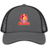 Kansas City Helmet Stealie Premium Unisex Trucker Cap — Kansas City Chiefs — Charcoal/Black