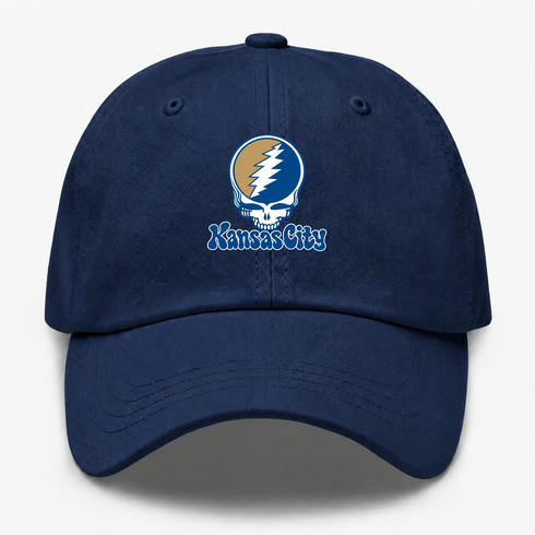 Kansas City Baseball Stealie Grateful Dead Dad Hat — Kansas City Royals — Navy