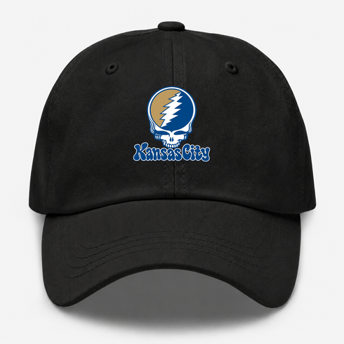 Kansas City Baseball Stealie Grateful Dead Dad Hat — Kansas City Royals — Black