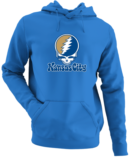Kansas City Baseball Stealie Grateful Dead Hoodie — Kansas City Royals — Heather Royal