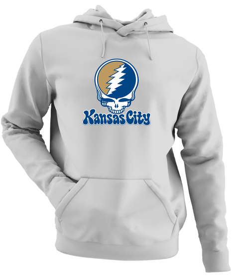 Kansas City Baseball Stealie Grateful Dead Hoodie — Kansas City Royals — Sport Grey