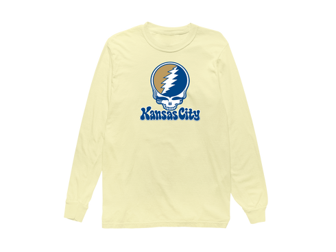 Kansas City Baseball Stealie Grateful Dead Long-Sleeve — Kansas City Royals — Butter