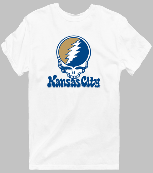 Kansas City Baseball Stealie Grateful Dead T-Shirt — Kansas City Royals — White