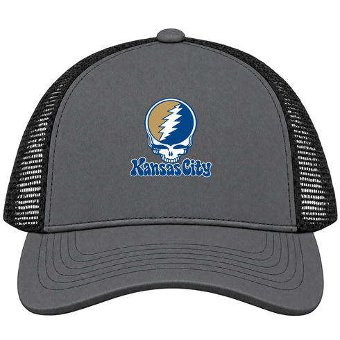 Kansas City Baseball Stealie Grateful Dead Trucker Cap — Kansas City Royals — Charcoal/Black