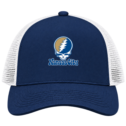 Kansas City Baseball Stealie Grateful Dead Trucker Cap — Kansas City Royals — Navy/White