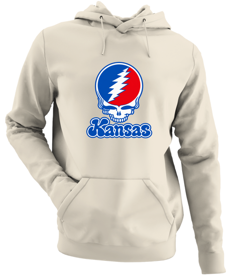 Kansas Stealie Premium Unisex Hoodie — Design: Kansas University of — Sand