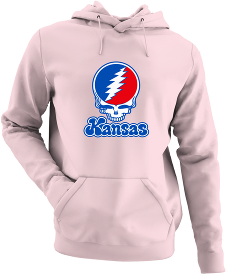 Kansas Stealie Premium Unisex Hoodie — Design: Kansas University of — Light Pink