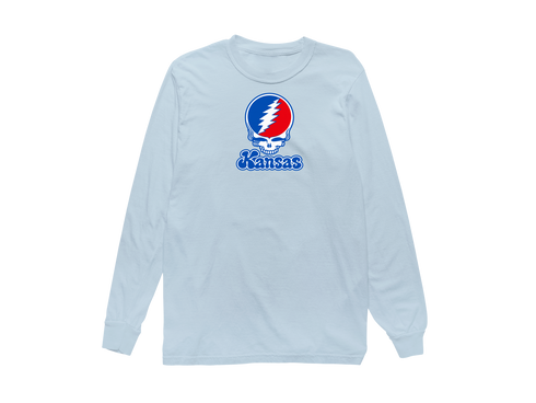 Kansas Stealie Premium Unisex Long-Sleeve — Design: Kansas University of — Chambray