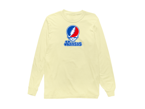 Kansas Stealie Premium Unisex Long-Sleeve — Design: Kansas University of — Butter