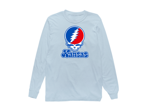 Kansas Stealie Premium Unisex Long-Sleeve — Design: Kansas University of — Chambray