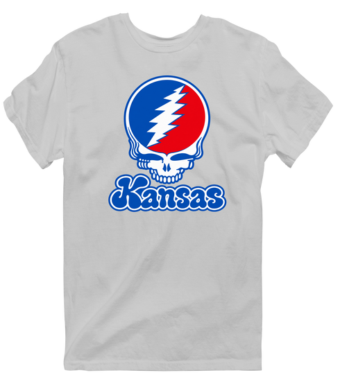 Kansas Stealie Premium Unisex T-Shirt — Design: Kansas University of — Sport Grey