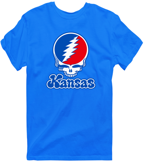 Kansas Stealie Premium Unisex T-Shirt — Design: Kansas University of — Royal