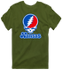 Kansas Stealie Premium Unisex T-Shirt — Design: Kansas University of — Military Green