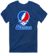 Kansas Stealie Premium Unisex T-Shirt — Design: Kansas University of — Navy