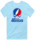 Kansas Stealie Premium Unisex T-Shirt — Design: Kansas University of — Light Blue