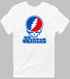 Kansas Stealie Premium Unisex T-Shirt — Design: Kansas University of — White
