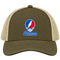 Kansas Stealie Premium Unisex Trucker Cap — Design: Kansas University of — Moss/Khaki