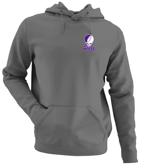 State Stealie Premium Unisex Hoodie — Design: Kansas State University — Charcoal