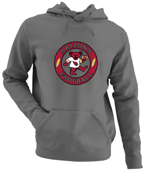 Arizona Football Dancing Bear - Premium Grateful Dead Hoodie - Charcoal