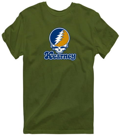 Kearney Stealie Premium Unisex T-Shirt — Design: Nebraska at Kearney University of — Military Green