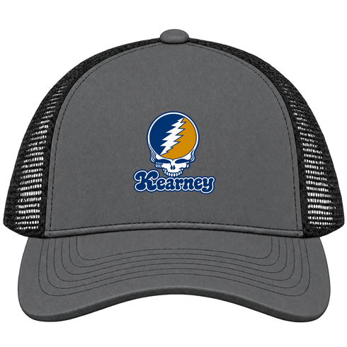 Kearney Stealie Premium Unisex Trucker Cap — Design: Nebraska at Kearney University of — Charcoal/Black