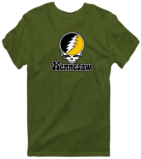 Kennesaw Stealie Premium Unisex T-Shirt — Design: Kennesaw State University — Military Green