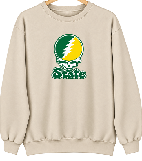 Kentucky Stealie Premium Unisex Crewneck — Design: Kentucky State University — Sand