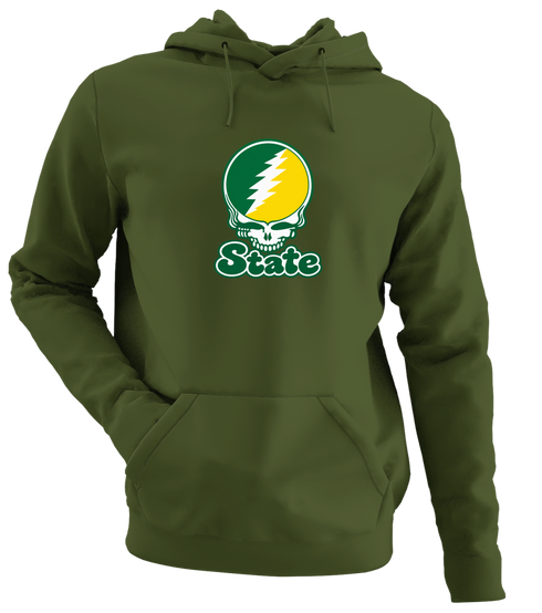 Kentucky Stealie Premium Unisex Hoodie — Design: Kentucky State University — Military Green