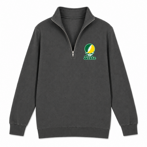 Kentucky Stealie Premium Unisex Quarter-Zip — Design: Kentucky State University — Charcoal