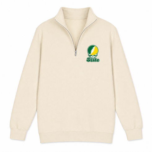 Kentucky Stealie Premium Unisex Quarter-Zip — Design: Kentucky State University — Sand
