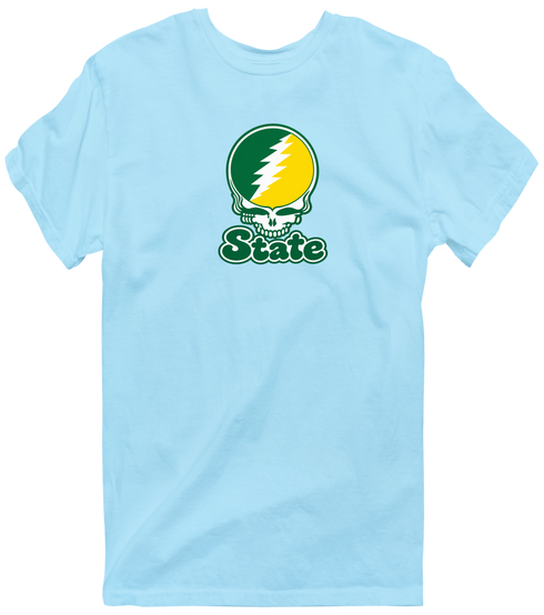 Kentucky Stealie Premium Unisex T-Shirt — Design: Kentucky State University — Light Blue